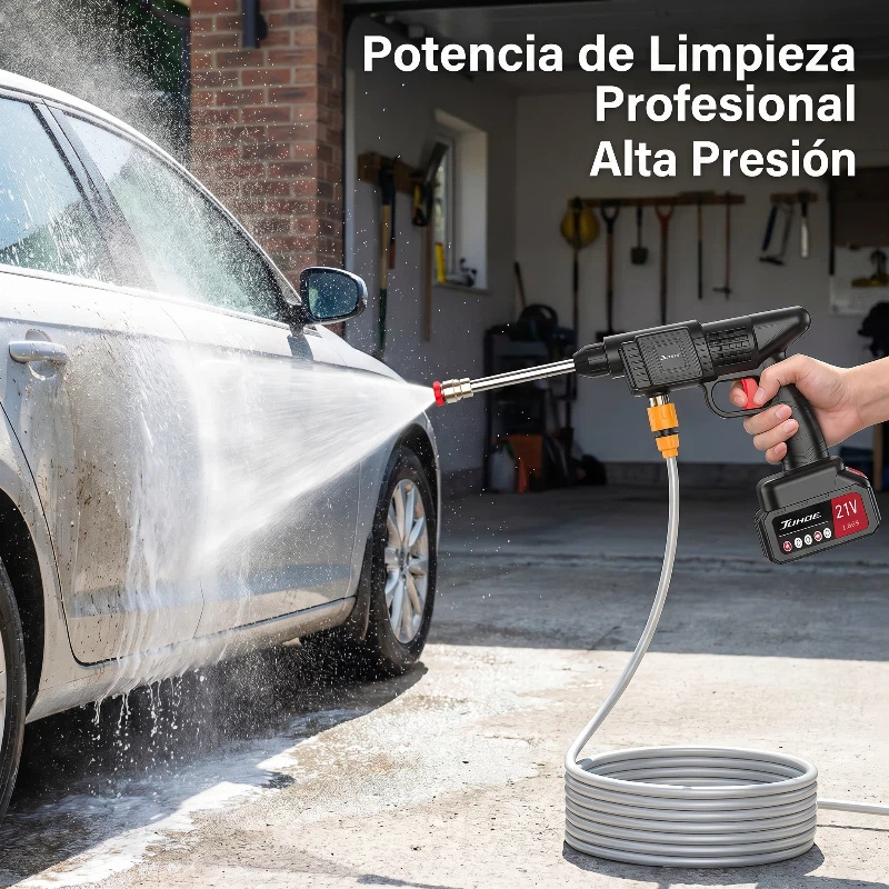 Portable Cordless Pressure Cleaner battery and charging station