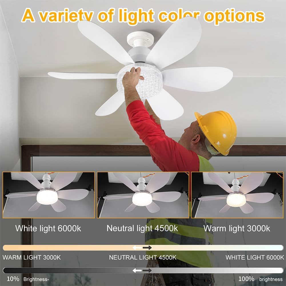 ventilador de techo con control remoto, 3velocidades  , 3 temperaturas  , bombilla reemplazable para hogar,ceiling fan with led light 60w and remote control