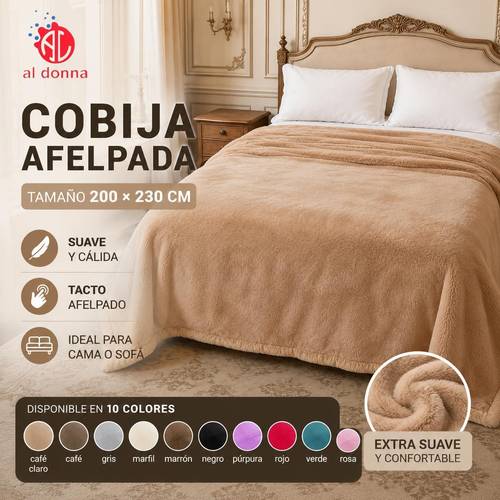 imagen del artículo delgada afelpada 200 cm para cama y sofá, cobija extra , y cómoda, ideal para uso , varios colores