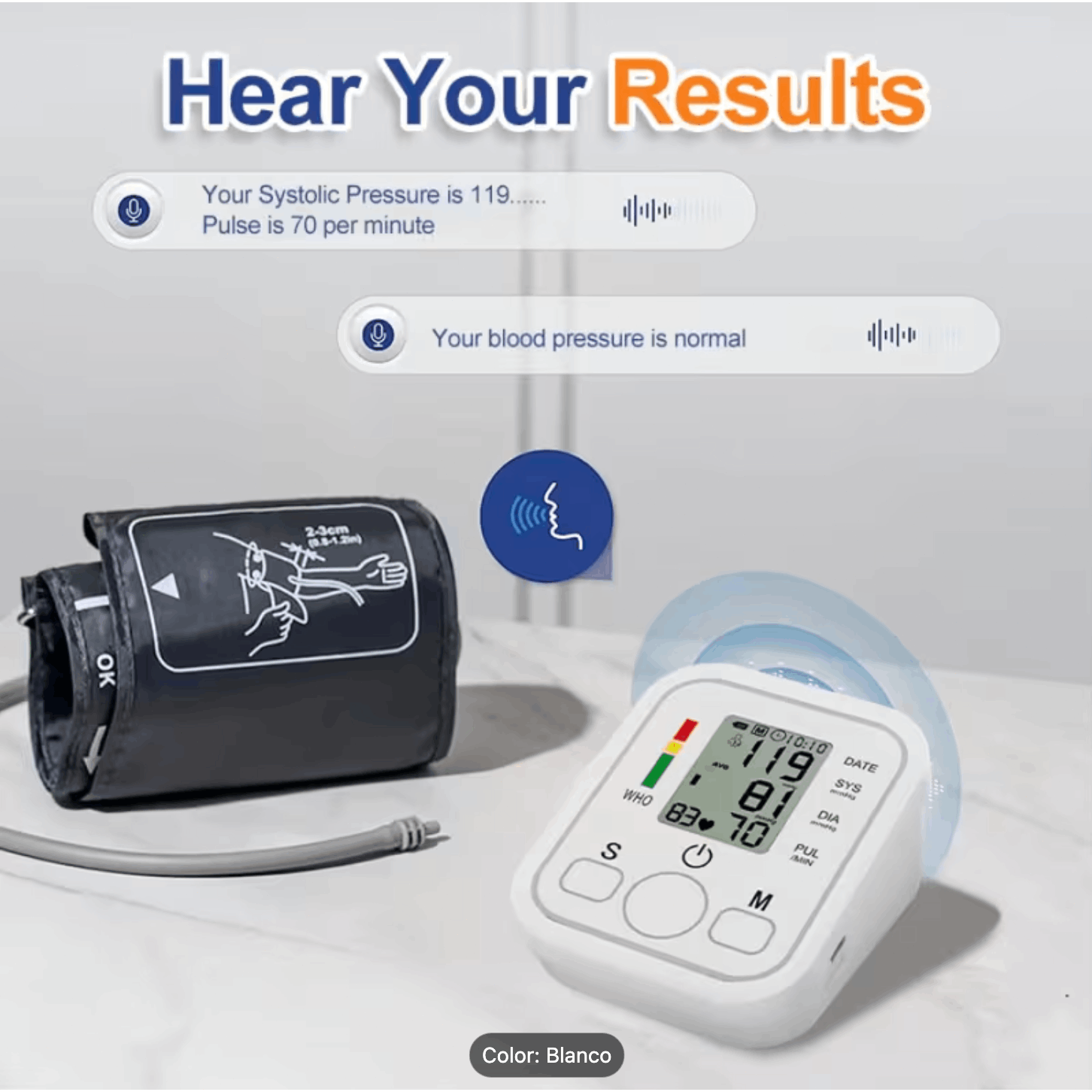 Monitor de Presión Arterial Inteligente de Muñeca: Pantalla LED Digital de Alta Precisión, Inicio Único, Función de Voz Clara, Alimentación Dual USB/Batería, Perfecto Como Herramienta de Respaldo de Salud en Casa, Un Regalo Atento y Esencial para Ancianos