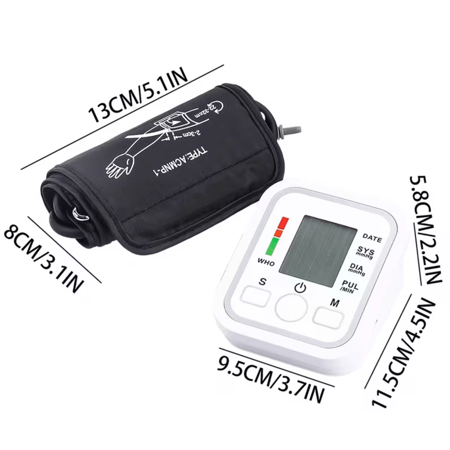 Monitor de Presión Arterial Inteligente de Muñeca: Pantalla LED Digital de Alta Precisión, Inicio Único, Función de Voz Clara, Alimentación Dual USB/Batería, Perfecto Como Herramienta de Respaldo de Salud en Casa, Un Regalo Atento y Esencial para Ancianos
