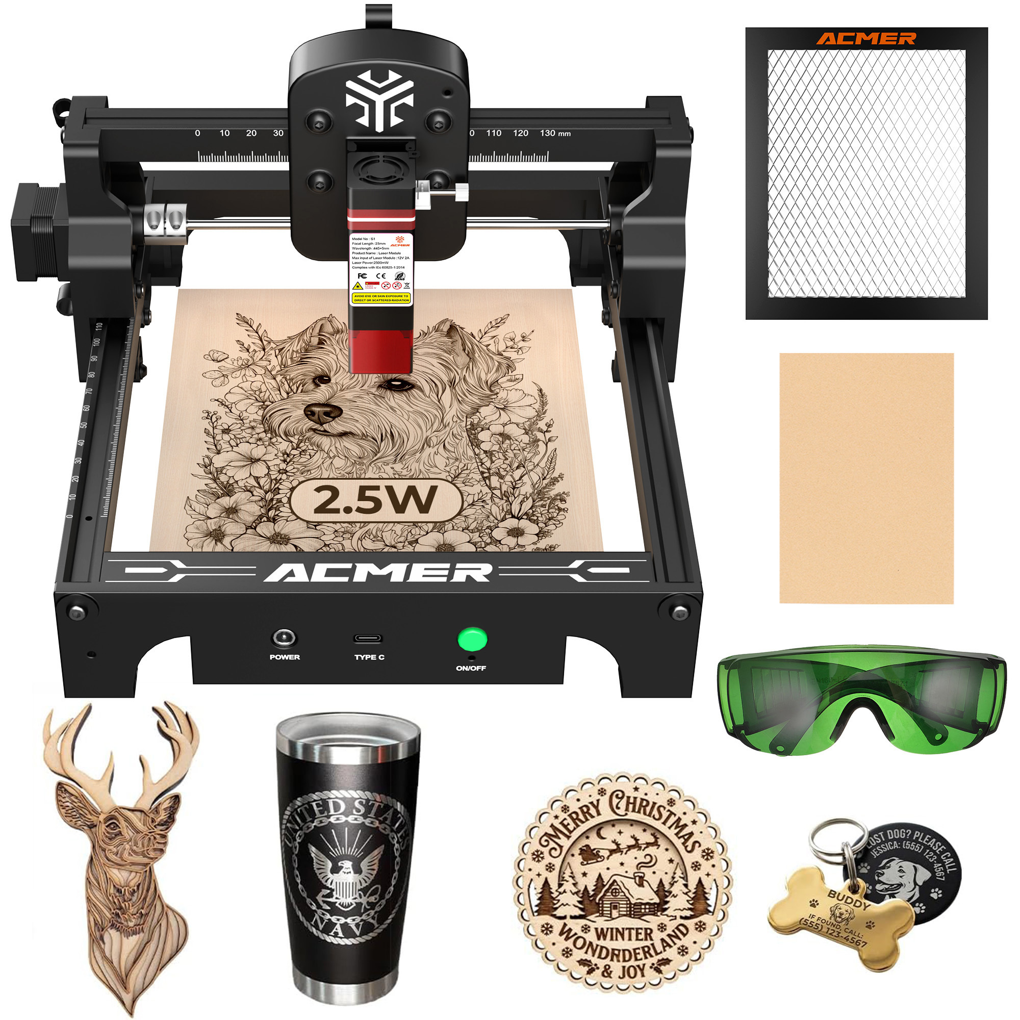 laser engraver machine sold on Temu Mexico