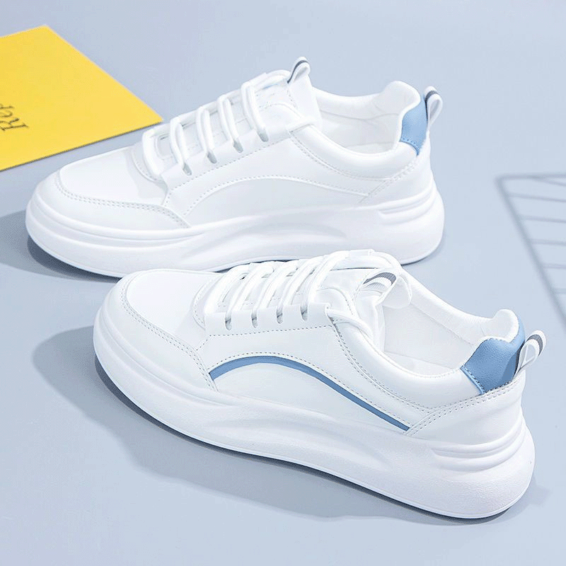 zapatillas blancas versátiles para mujer, deportivas   antideslizante