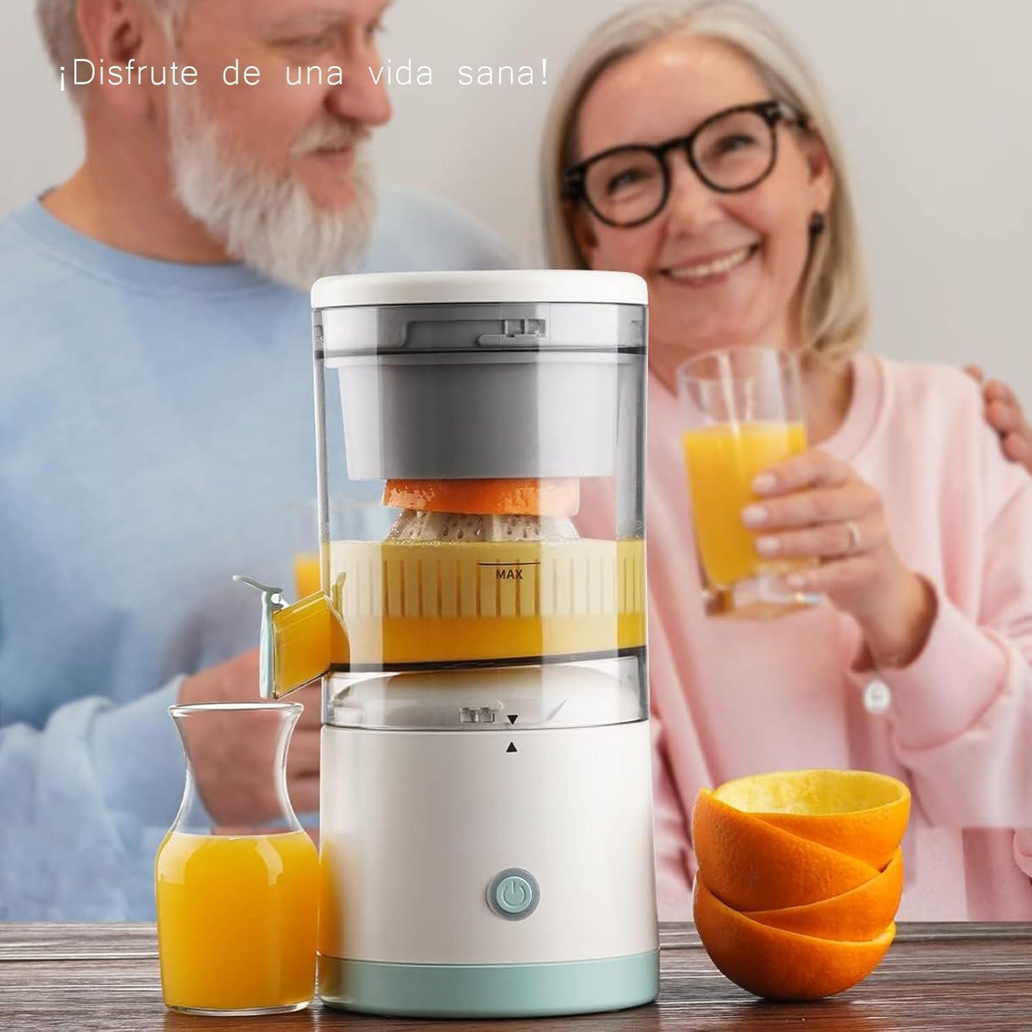 Exprimidor Eléctrico, Máquina Exprimidora Automática Extractor de Jugo de Naranjas Cítricas para Viajes a Casa: retailer-supplied image