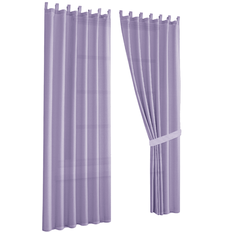 Juego de Cortinas Violetas con Ollaos para Barra