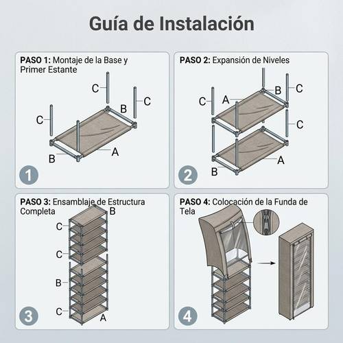 zapatera organizador closet repisa mueble multiusos