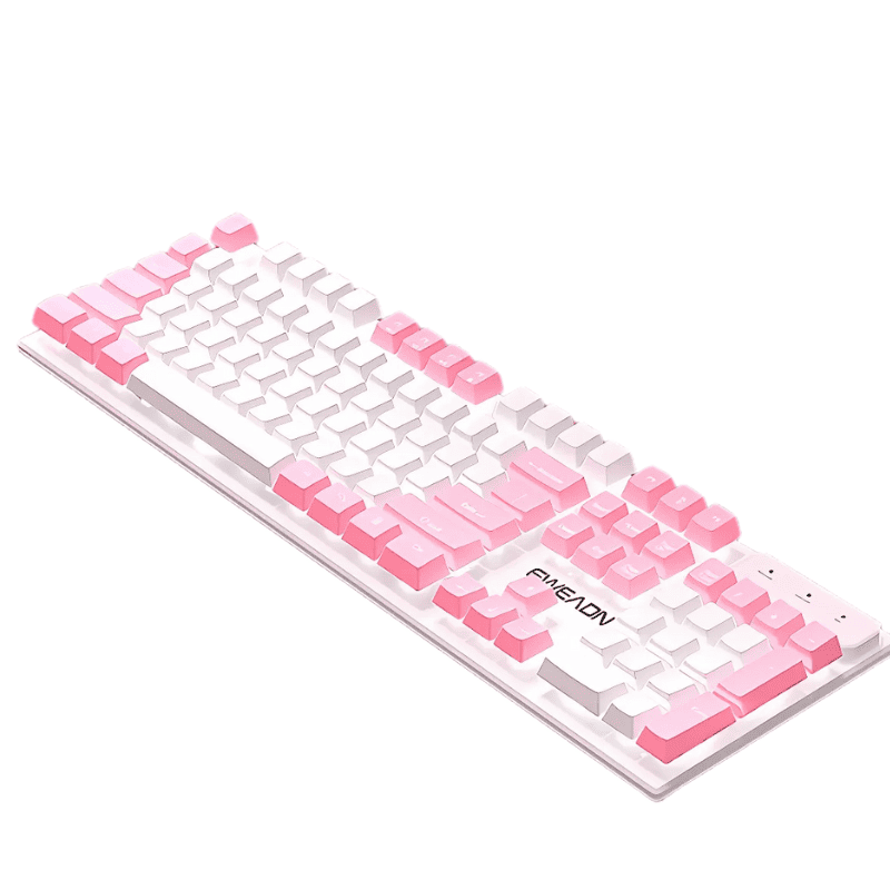 Teclado [polvo blanco, doble ortografía, luz blanca]