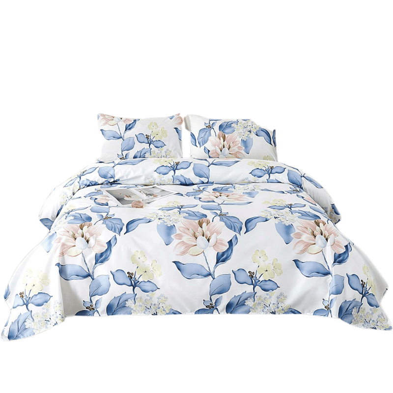 Juego de Funda Nórdica Estampado Floral azul