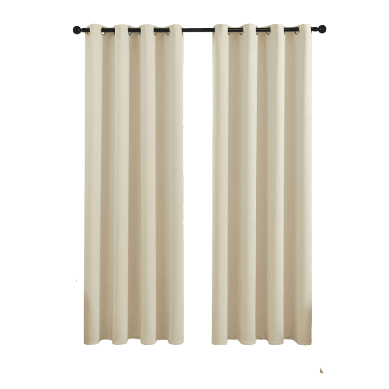 Juego de Cortinas Crema Modernas con Ollaos para Barra