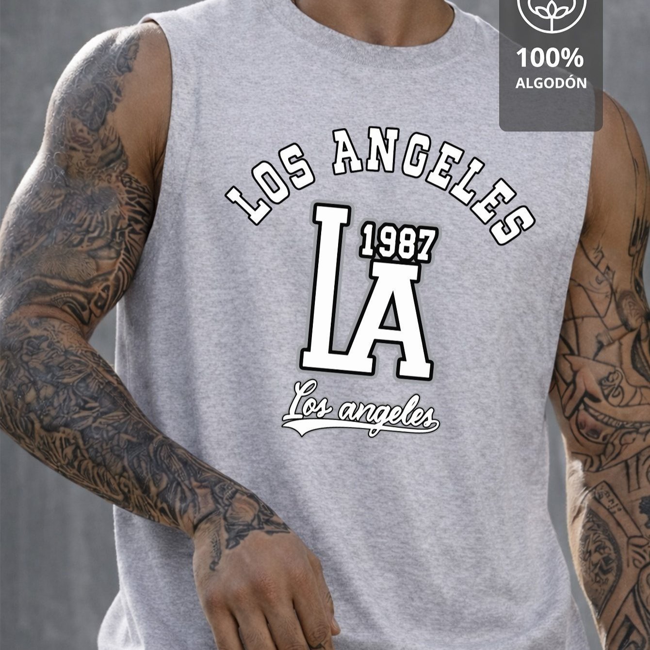 Estampada Sin de Hombre LOS ANGELES 1987 — PREMIUM ATHLETIC EDITION | 100% Algodón: retailer-supplied image