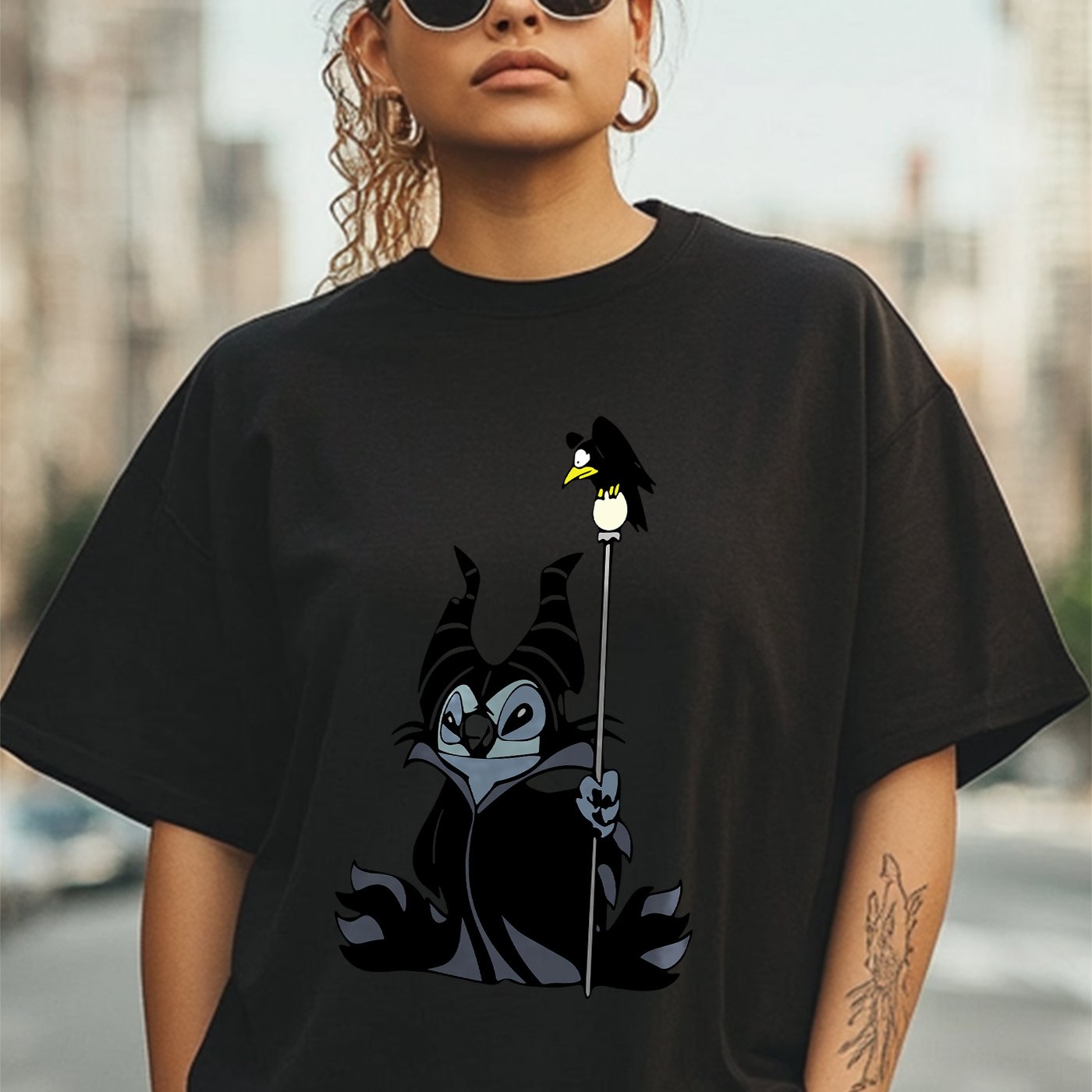 TEMU Camiseta impresa con colorida y de para mujeres y niñas, 180Gsm, 100%, suelta y transpirable. Tallas XS - 2XL, manga corta, cuello redondo. Su