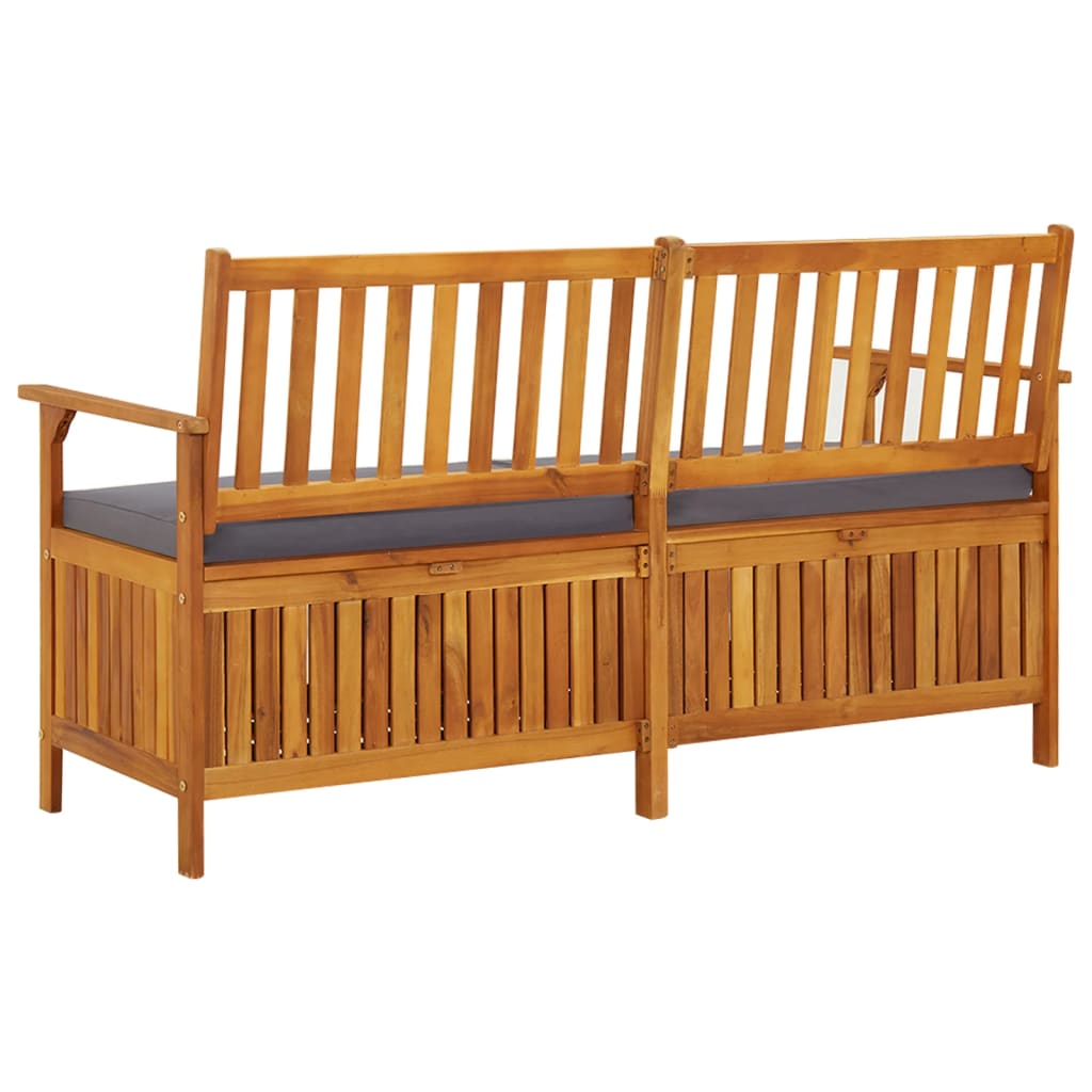 vidaXL Outdoor Storage Bench Deck Box for Patio Furniture Solid Wood Acacia