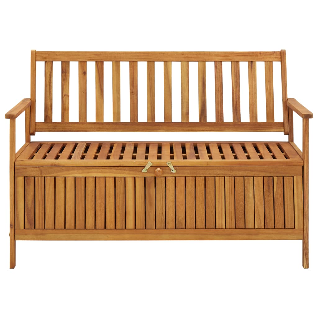 vidaXL Outdoor Storage Bench Deck Box for Patio Furniture Solid Wood Acacia