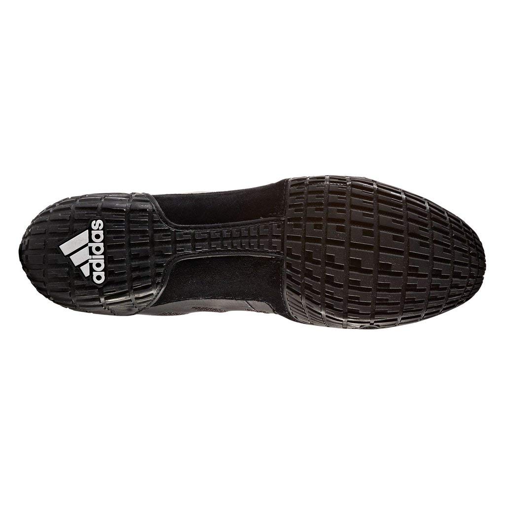   adizero varner mens wrestling shoes black white black size 5