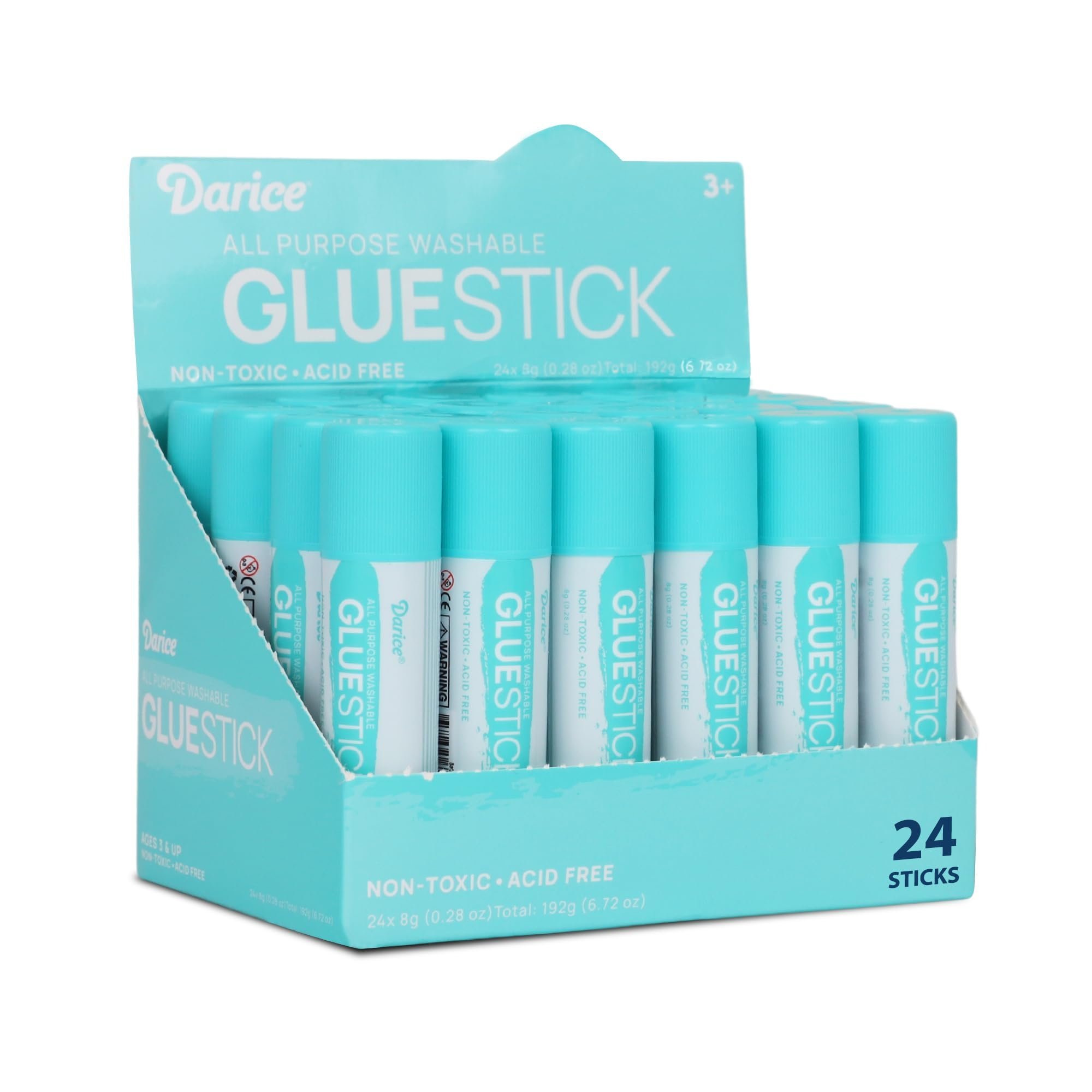 TEMU Sticks, Washable 8 Gram 24 Count All Purpose Glue Stick, , , Quick Drying, Non-toxic, Scrapbooking Supplies For Home