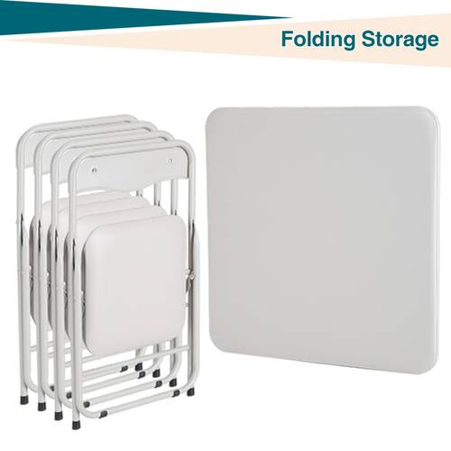 1 iron pu wood cutiess folding table and chair