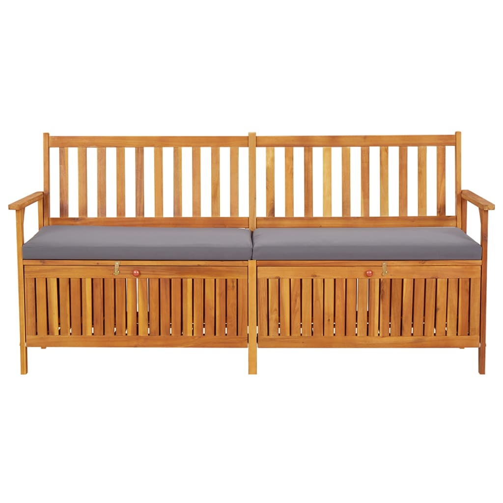 vidaXL Outdoor Storage Bench Deck Box for Patio Furniture Solid Wood Acacia