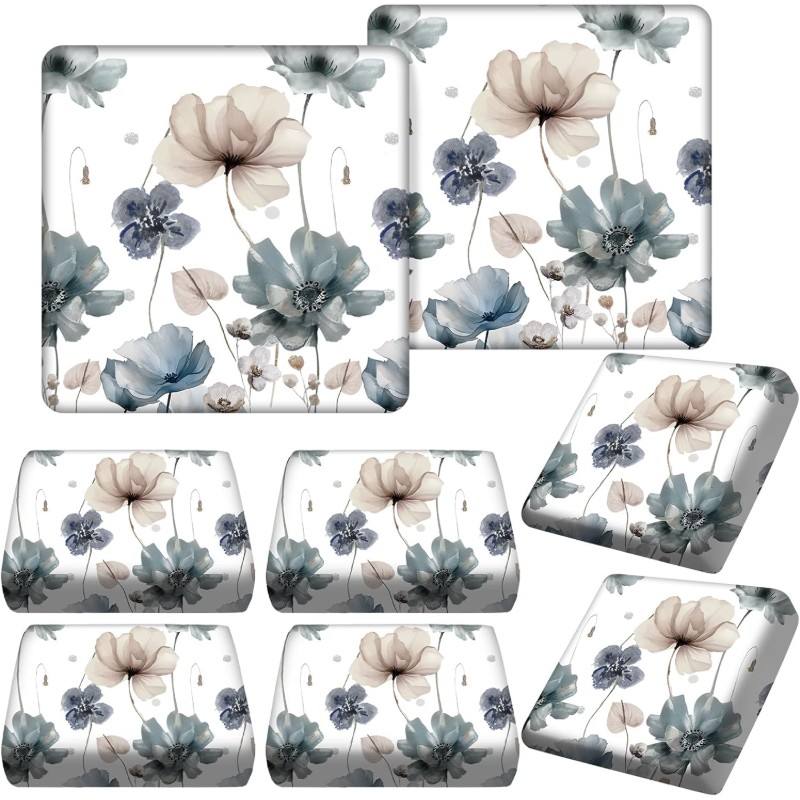   8 pcs spring   sofa cushion cover for patio   floral stretch outdoor sofa seat cushions cover tropical flower indoor replacement couch chair slipcover flexibility Product details 0