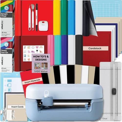 joy 2 essential bundle compact machine with on cardstock insert cards printable vinyl create up to 50 projects