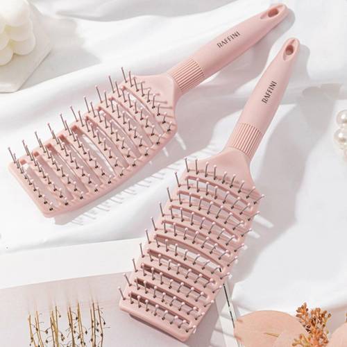 curved vented hair brush fast drying detangling massage brushes for long wet dry curly natural hairs women airflow from pink haircare heatless