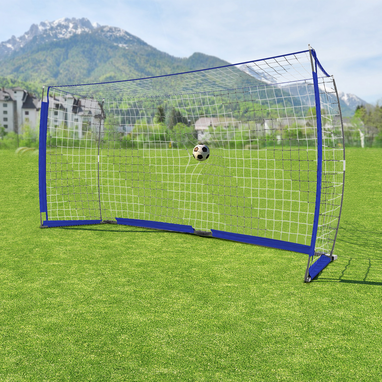 

12ftx6ft Portable Soccer Goal For Backyard Teens/adults, Soccer Net For Home Backyard Practice Training Goals Soccer Field Equipment