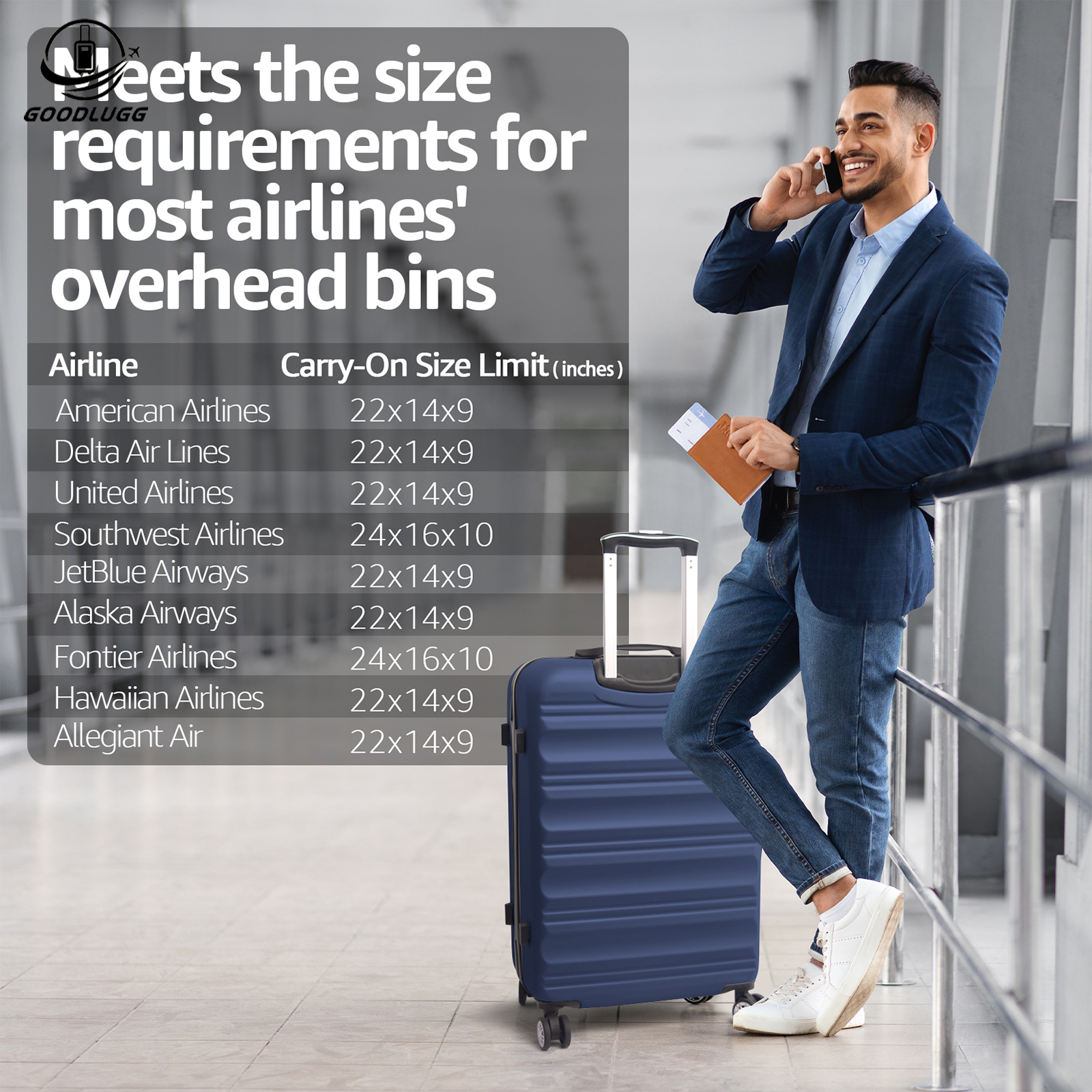 Carry Luggage Spinner Wheels Airline Temu