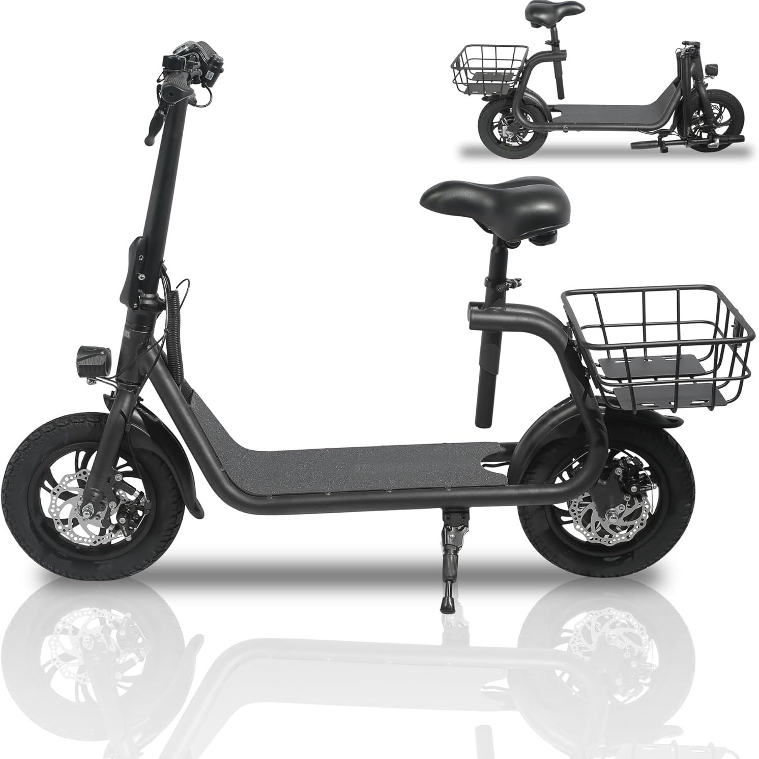 

R1 Electric Scooter For Adults Scooter With Seat For Adult Foldable Electric Mopeds With 450w Brushless Motor Commuter 265lbs Max Load