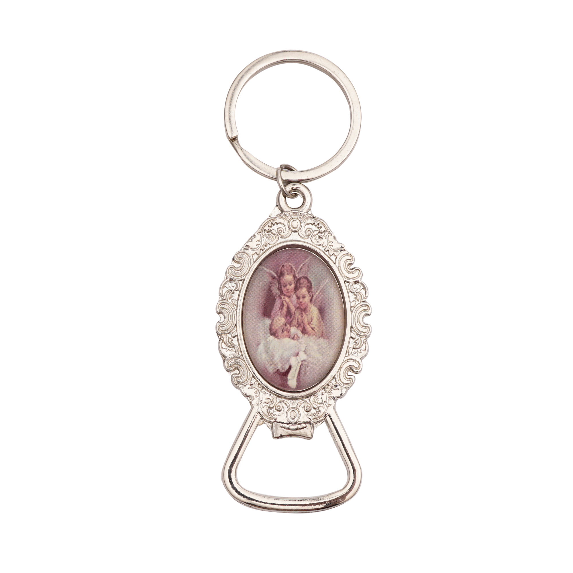 30 Colgantes De Ángel De La Guarda - Llaveros Para Recuerdos De Bautizo, Comunión, Bodas (con Bolsas Y Etiquetas)
