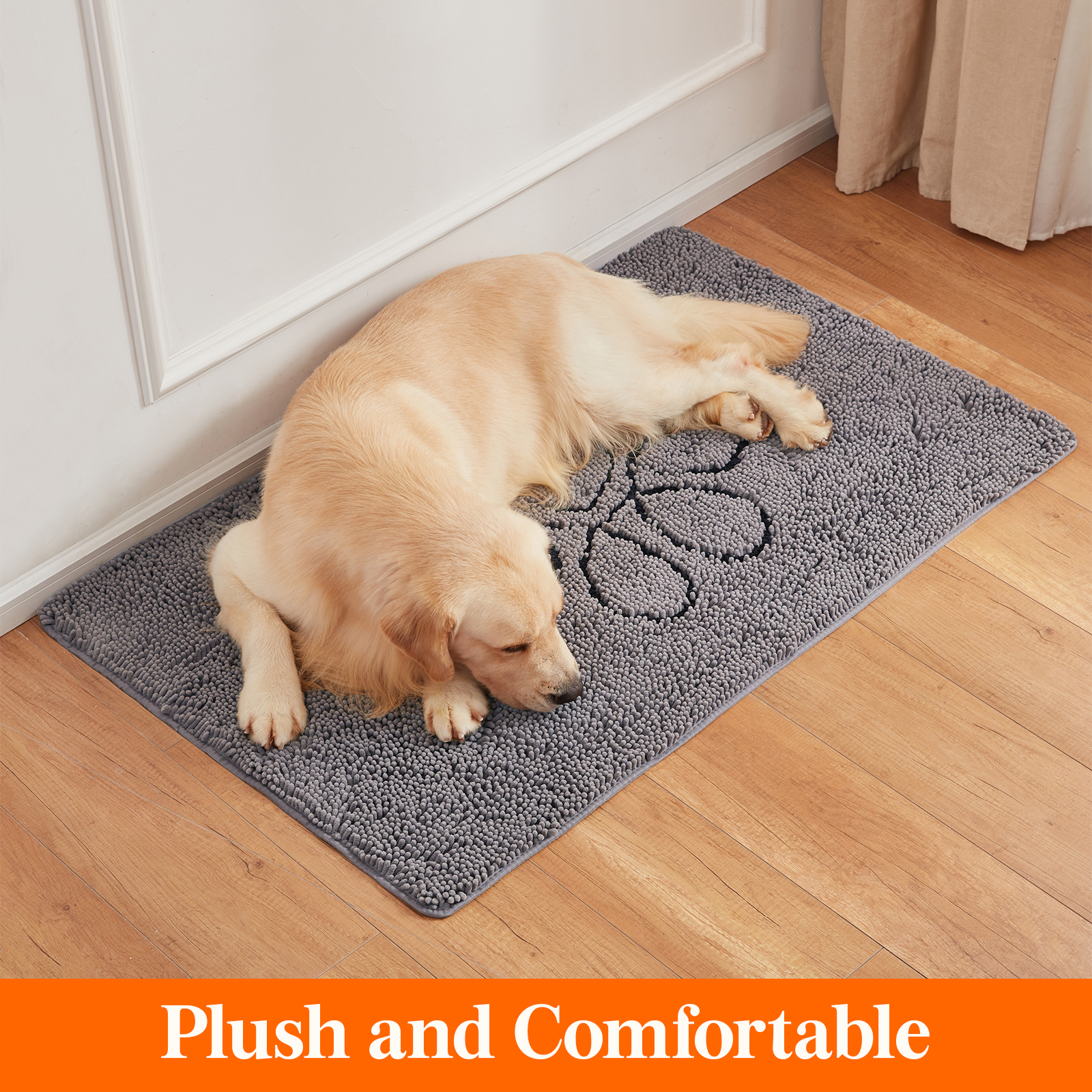 

Chenille Indoor Doormat Traps Mud And Water, Non Slip Low-profile Rug Doormats For Muddy Shoes And Dog Paws, Machine Washable Doormat For Pet Entry, Back Door, Mud Room, 20 32 In