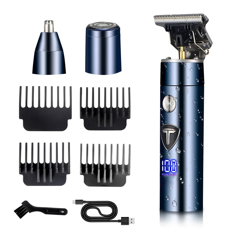 

Hair Trimmer, Usb Rechargeable Hair Clippers And Beard Trimmer For Men, Precise T-blade Trimmer With Lcd Screen, Grooming Kit For Men