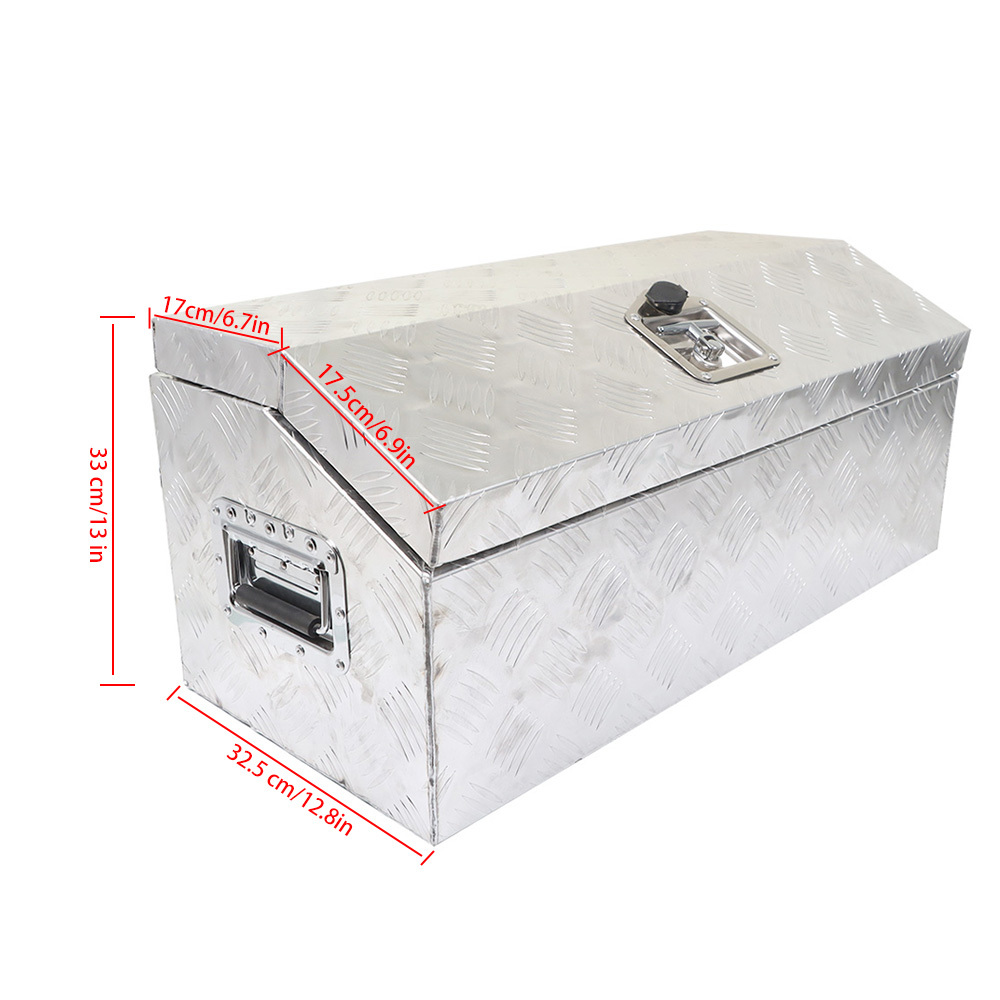 

30" X 13" X 13" Silver Aluminum Storage Tool Box For Truck Pickup Rv Trailer