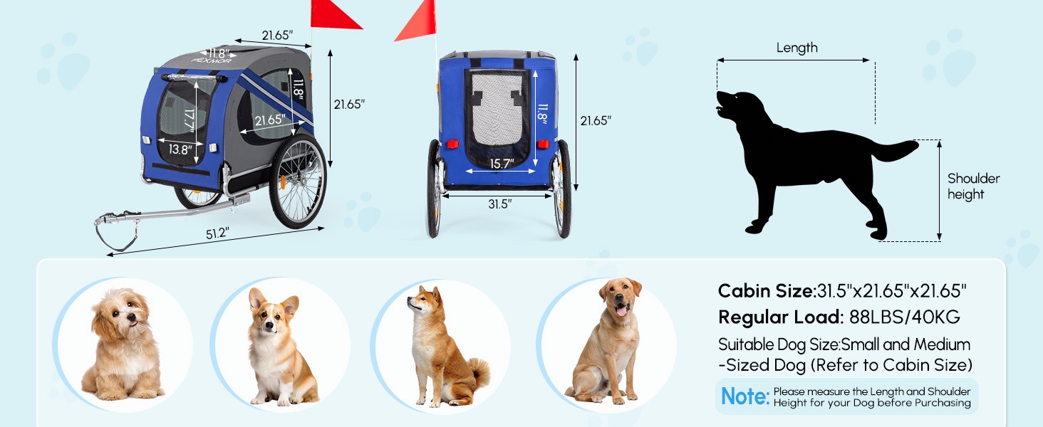 TUFFIOM Folding Dog Bike Trailer Image 8