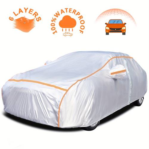 6 layers oxford car cover waterproof all weather full exterior covers car covers for automobiles hail car cover outdoor car for sedan 186 193