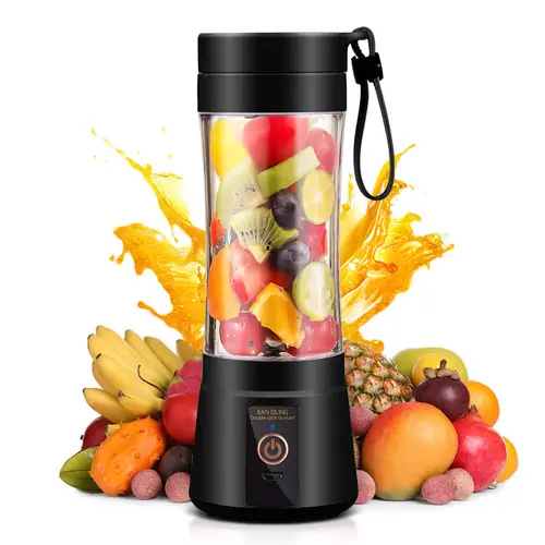 portable blender cup electric blender mini blender portable blender for shakes and smoothies juice 380ml six blades great for mixing purple