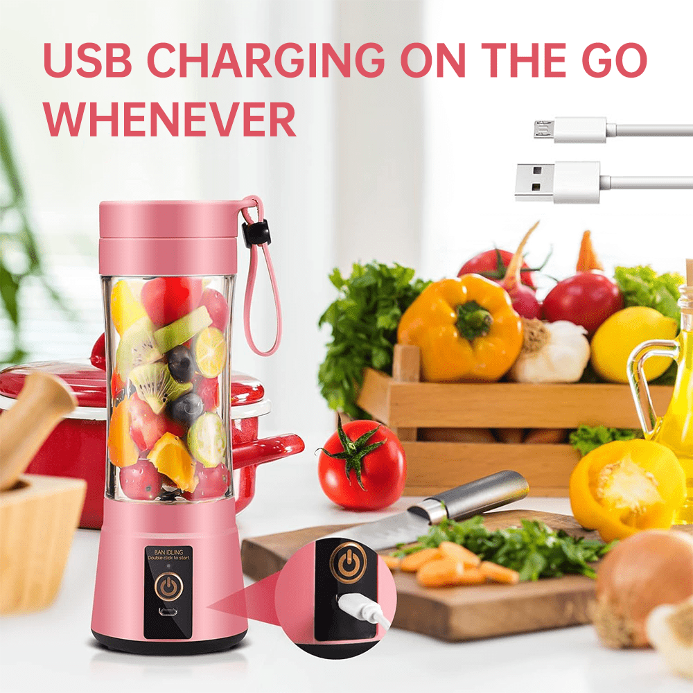 

Portable Cup,electric ,mini Portable For Shakes And , Juice,380ml, 6 Blades Great For Mixing，pink，black，purple