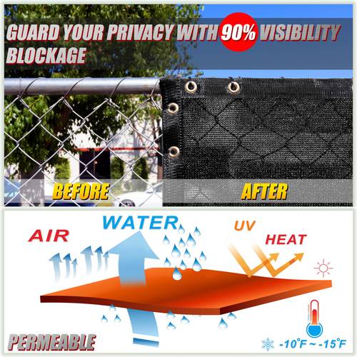 4 5 6 8 fence privacy screen windscreen cover fabric netting mesh cloth commercial grade 170 gsm heavy duty 3 years