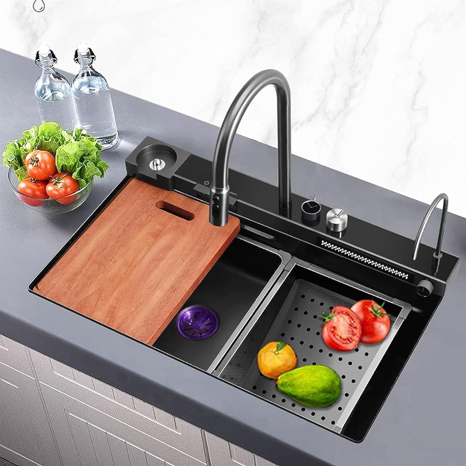 fregadero inteligente cocina acero inoxidable solo Temu