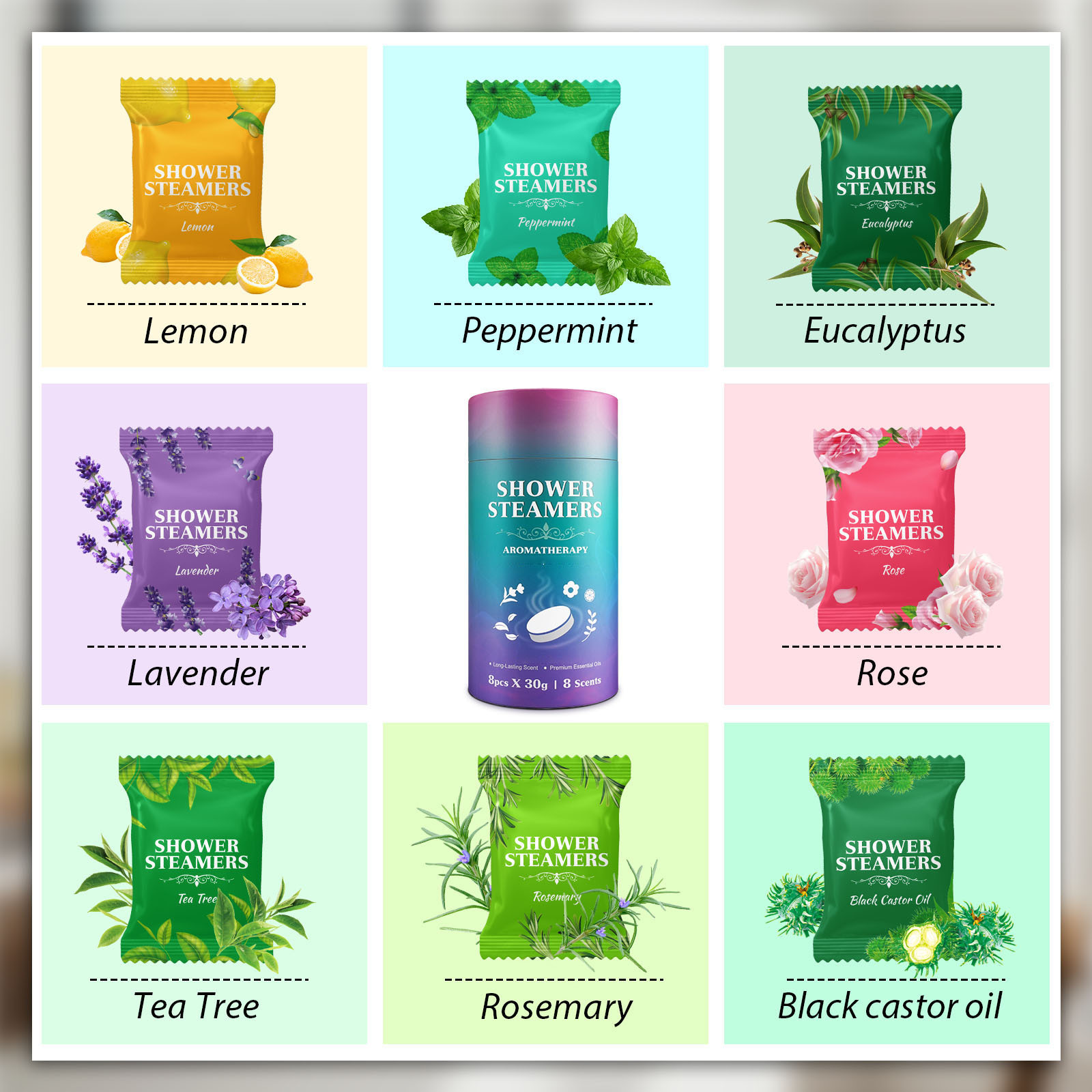 Shower Steam Effervescent Tablets 8 Tablets Shower Steam Effervescent ...