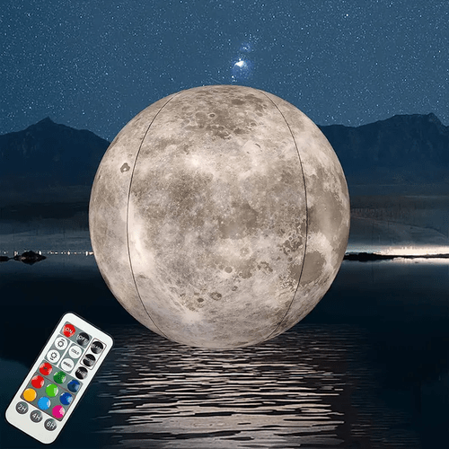 16 inch luminous moon lamp remote control luminous moon ball pvc inflatable water floating lamp moon lamp atmosphere night light outdoor 16 color decorative lamp ball