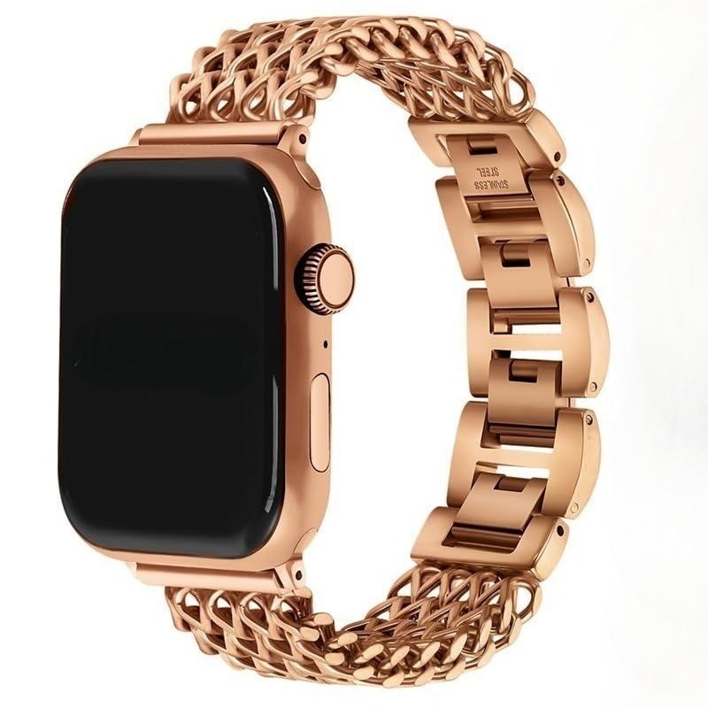 

My Compatible Apple Se 8 7 6 5 4 , 38/40/41mmstainless Steel Metal Gold For Women（watches Not Included）