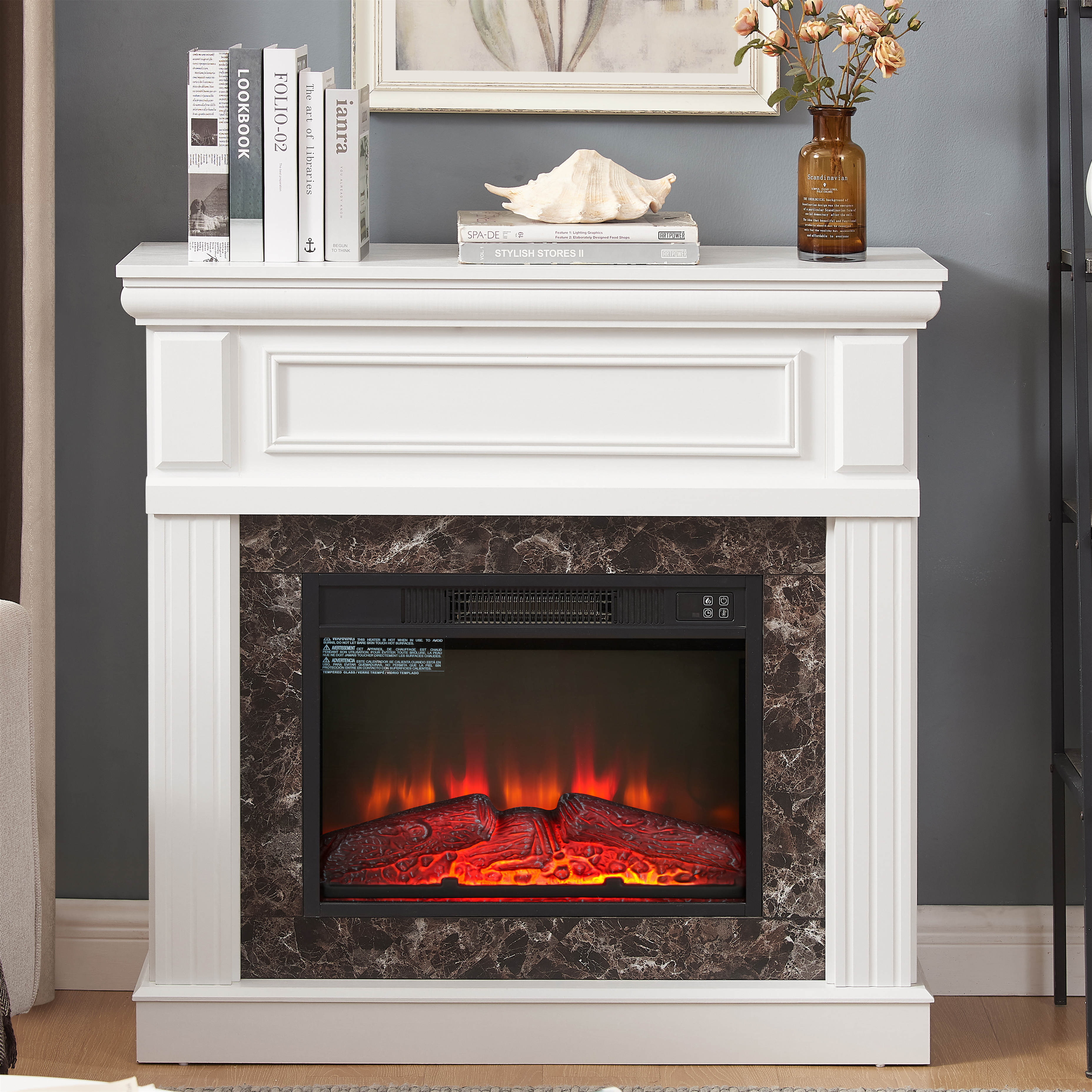 Electric Fireplace With Fireplace With 23 Fireplace Insert Adjustable