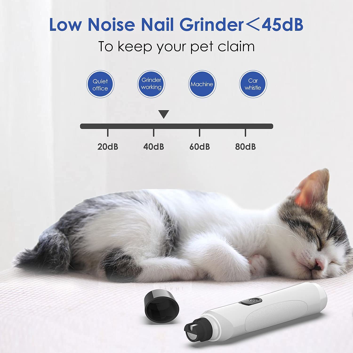 

Electric Pet Nail Trimmer Grooming Tool Grinder Files Clippers Kit