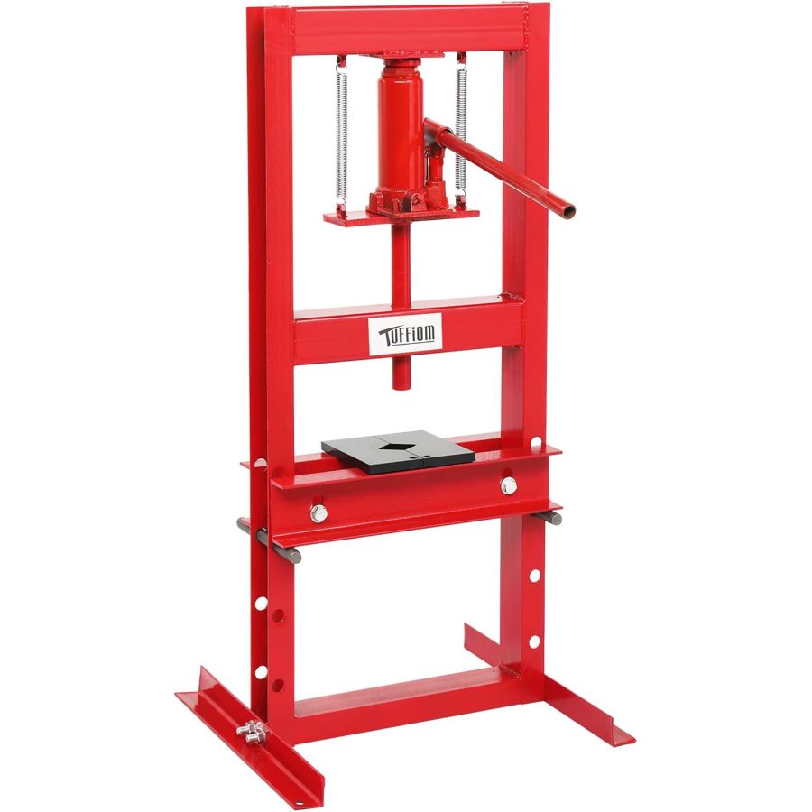 

6-ton Hydraulic Shop Press With Press Plates, Garage Benchtop Press, Adjustable Working Table Height