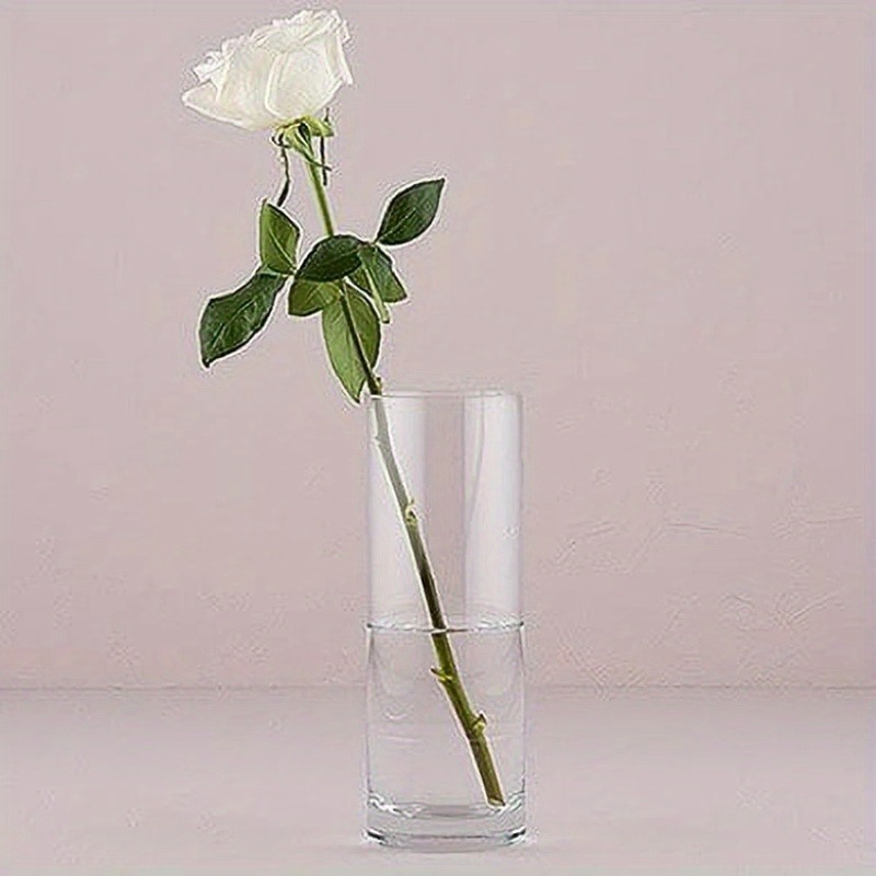 Cylinder Floral Vase Clear Glass Temu