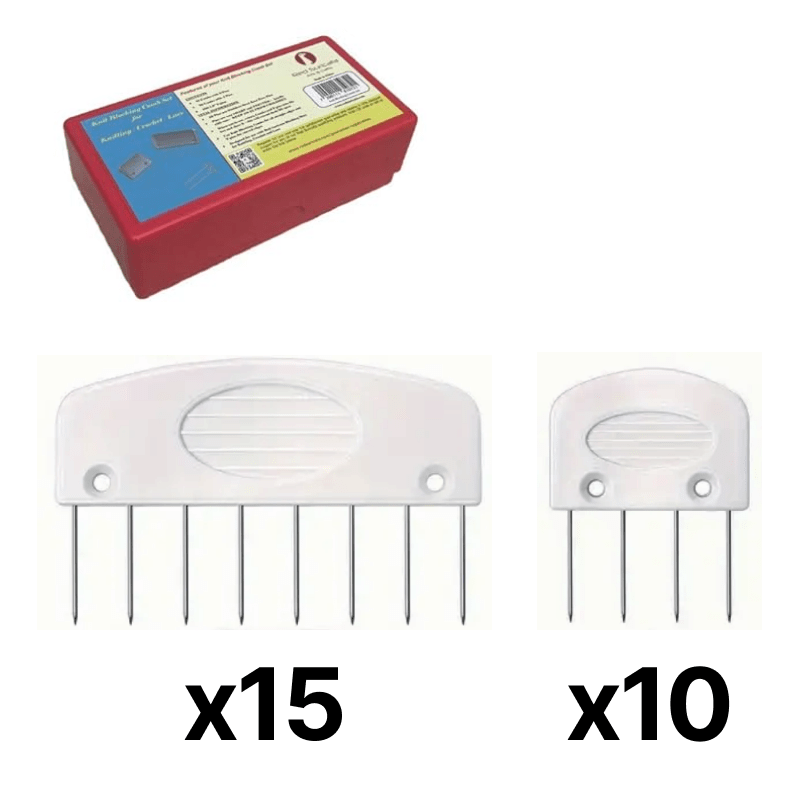 

Knit Blocking Combs Set, Single Or Double , Includes 10 Small Combs, 15 Large Combs, And 100 T-pins, Ideal For Knitting, Crochet, Lace, And Needlework