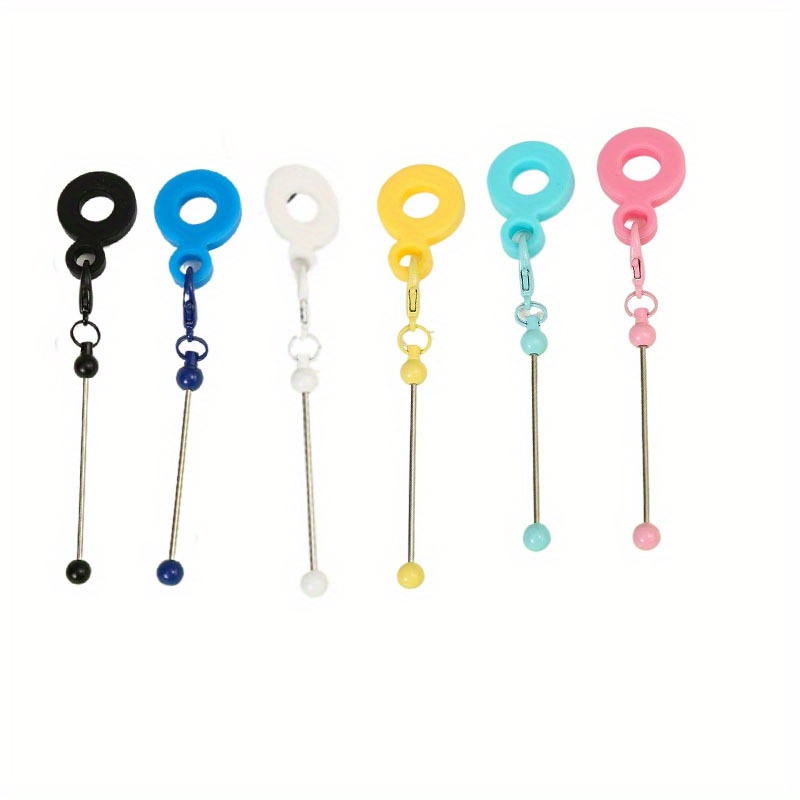 

6pcs/12pcs Beadable Silicone Cup Straw Charm, Diy Cup Charm, Beadable Blank Bar Pendant