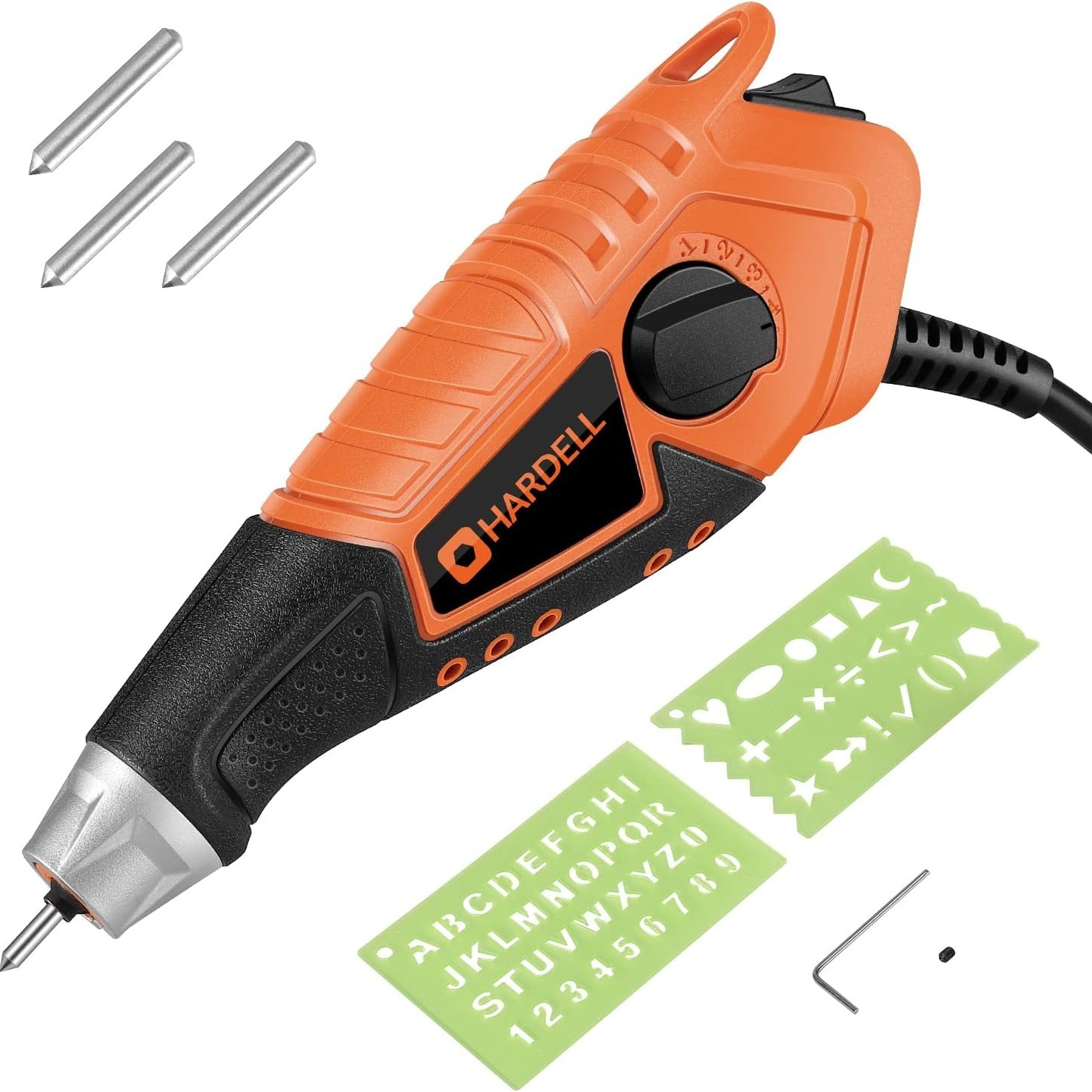 15w Engraver, 5 Etching Power Tool With Soft Rubber Handle And Carbide