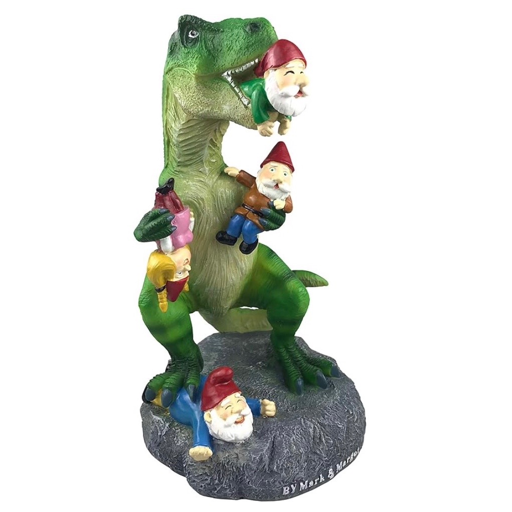 

Garden Gnomes Decorations For Yard Garden Gnomes Statues Outdoor Dinosaurs Eating Garden - Green