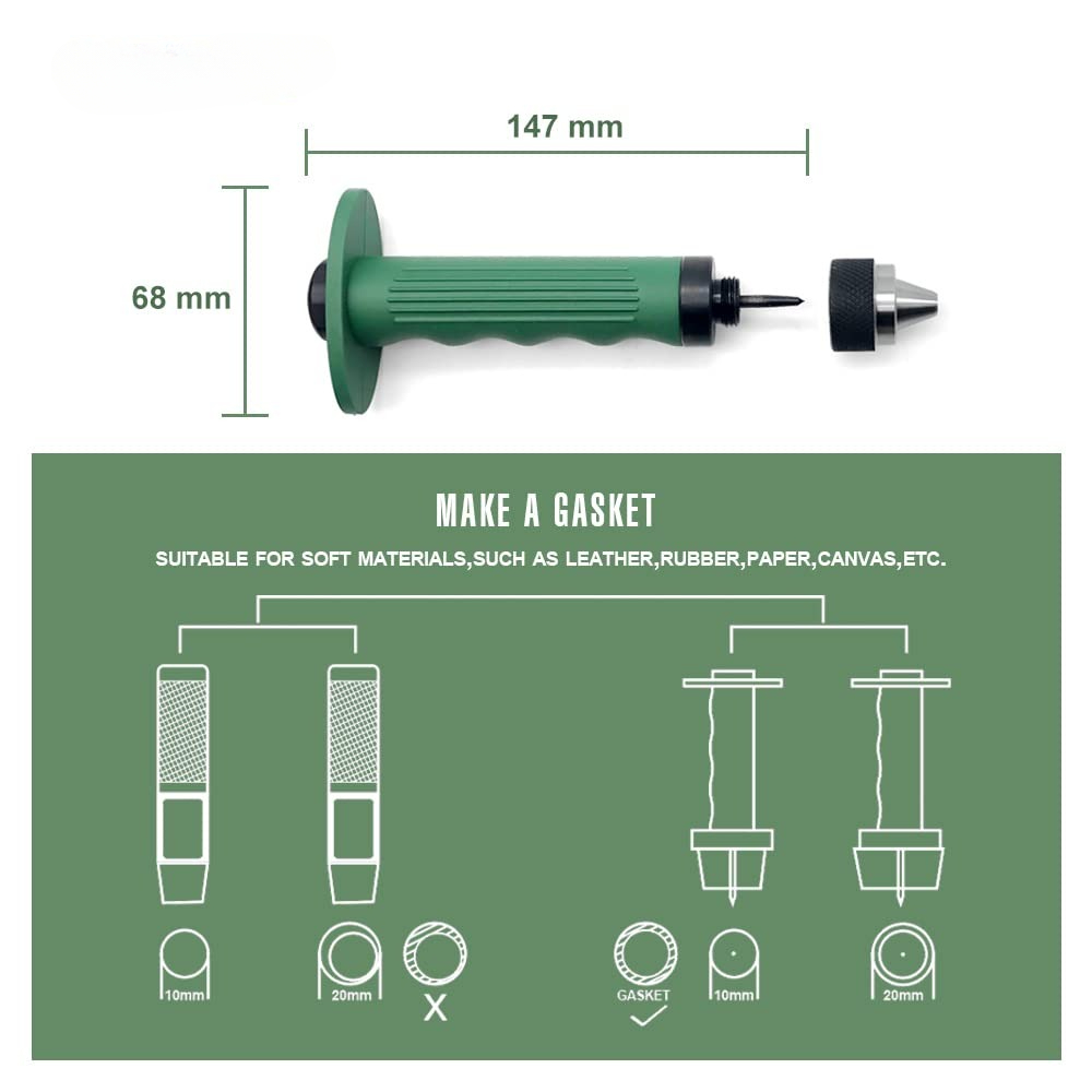 12 In 1 Hole Punch Set, Hollow Punch Set For Leather, Gasket Hole Punch