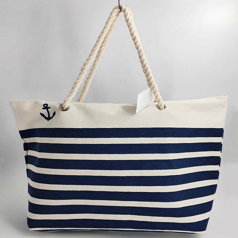 

19 X 15 Striped Tote Bag For Women Swim